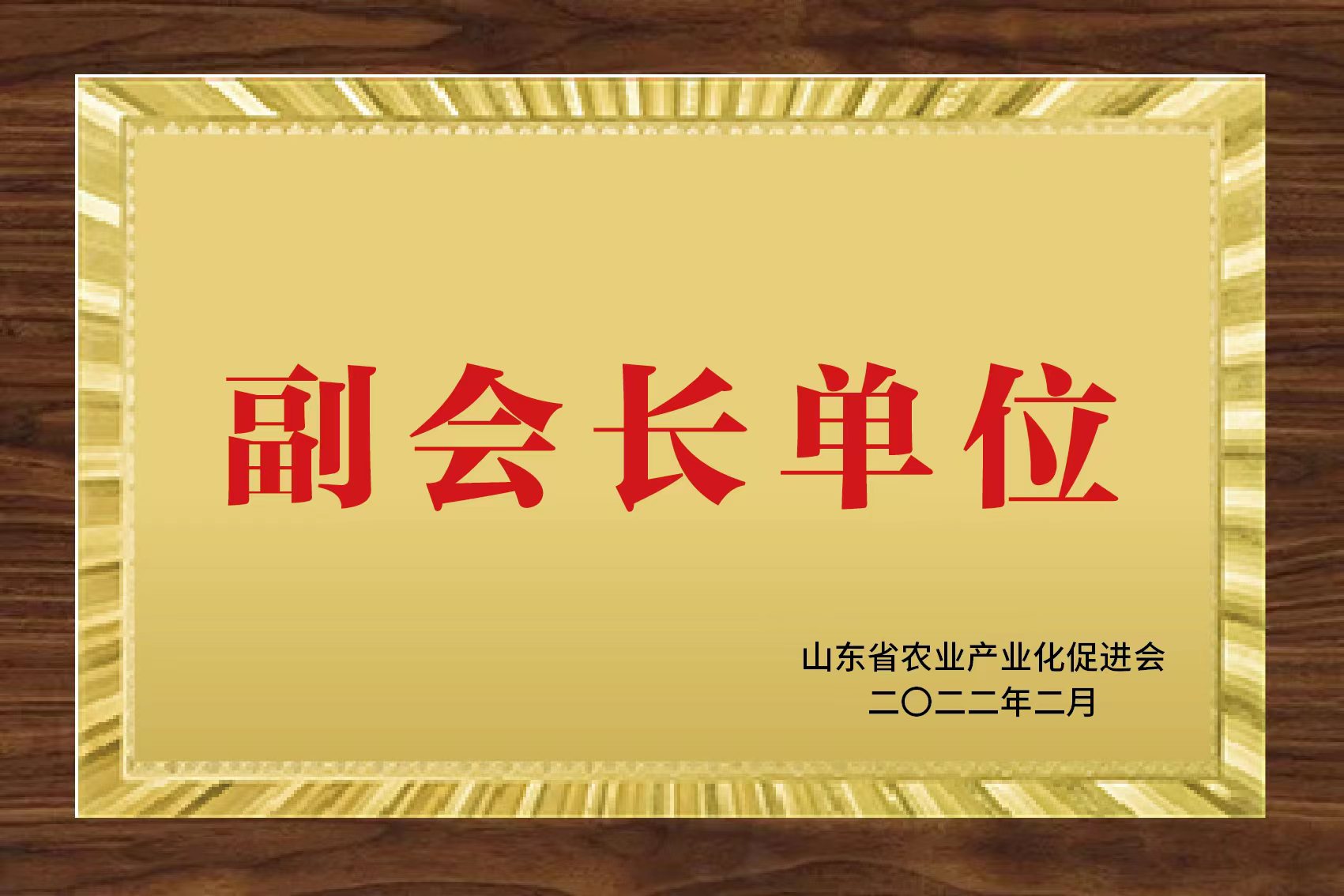 山东省农业工业化增进会副会长单位